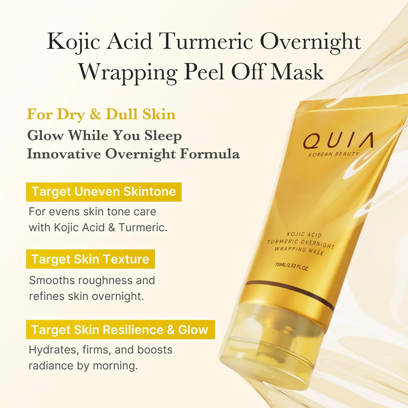 Nuvêa care : KOJIC ACID TURMERIC WRAPPING MASK - Nuvea care